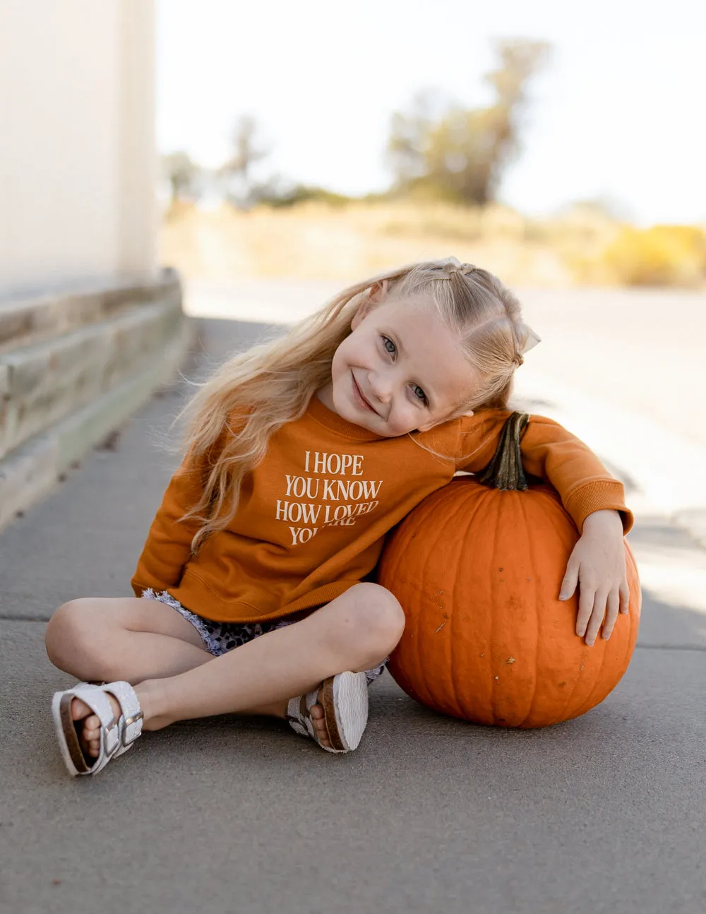 Orange Kids Crewneck Sweater