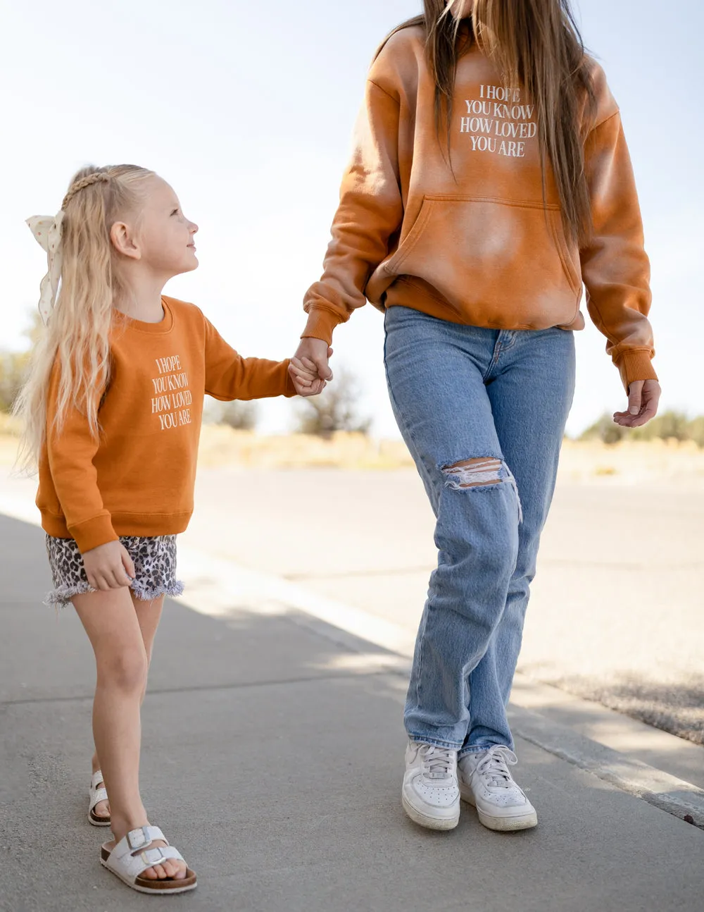 Orange Kids Crewneck Sweater