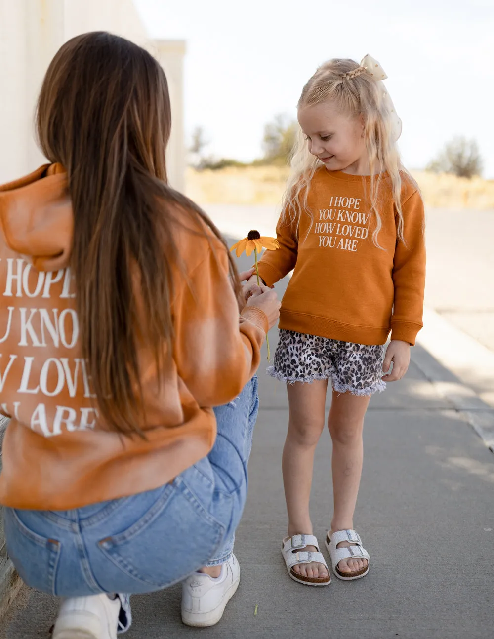 Orange Kids Crewneck Sweater