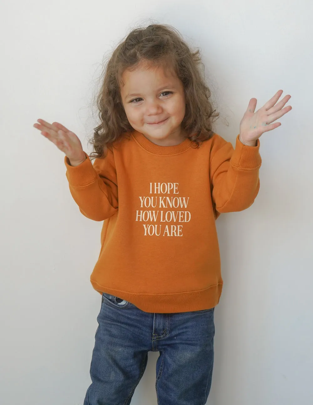 Orange Kids Crewneck Sweater