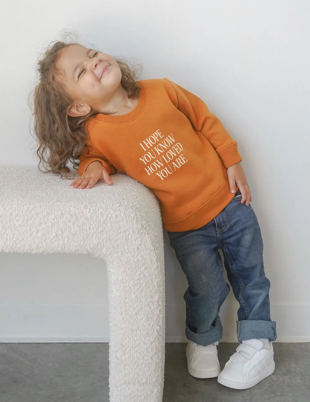 Orange Kids Crewneck Sweater