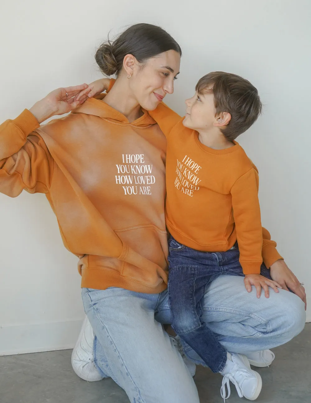 Orange Kids Crewneck Sweater