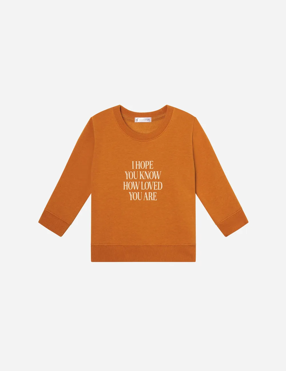 Orange Kids Crewneck Sweater