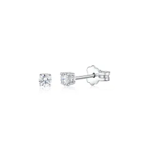 Italian UNICORNJ 14K White Gold Simulated Diamond Earrings