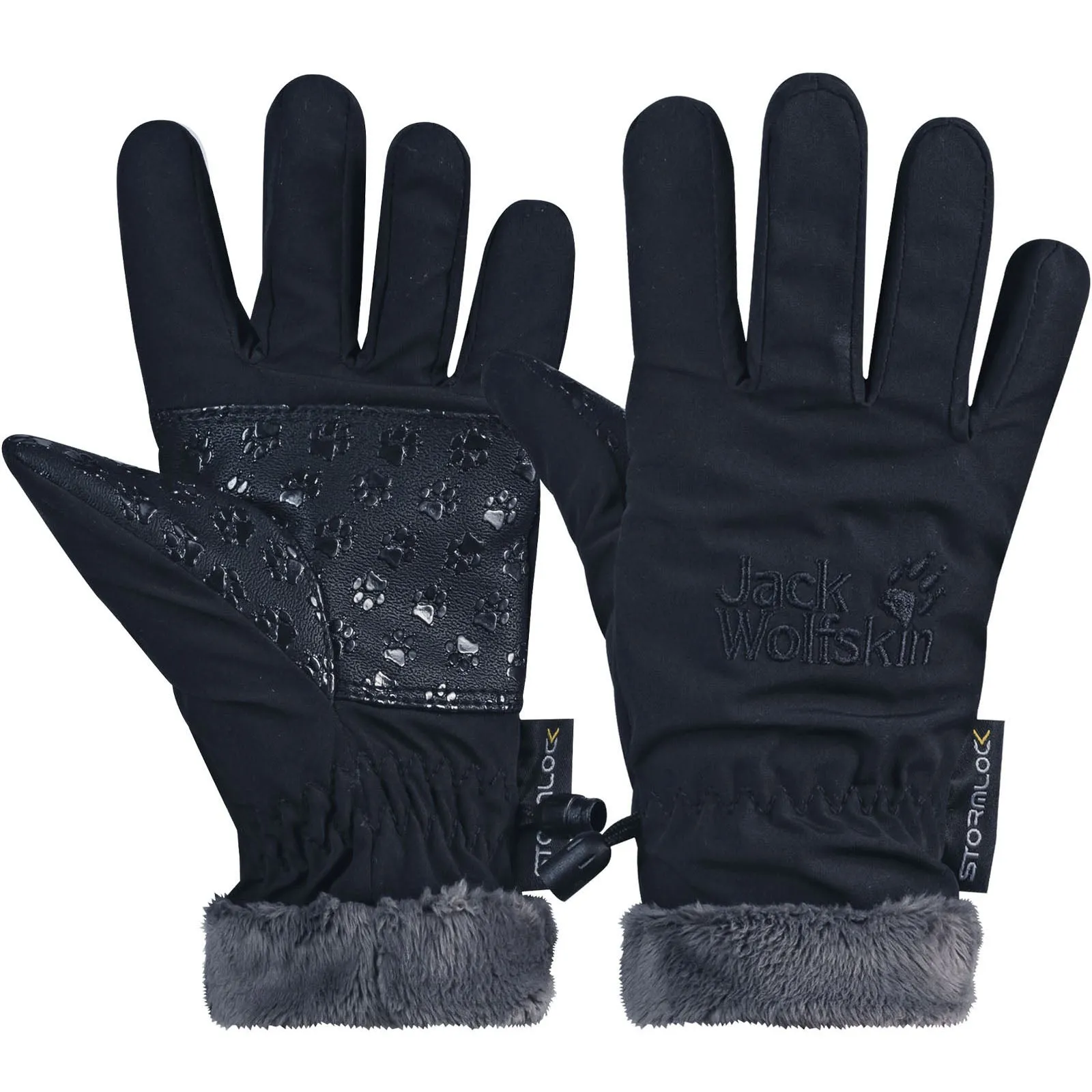 Jack Wolfskin Kids Softshell Highloft Faux Fur Gloves