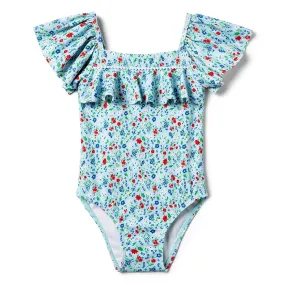 Janie and Jack Floral Onepiece Swim (Toddler/Little Kids/Big Kids)