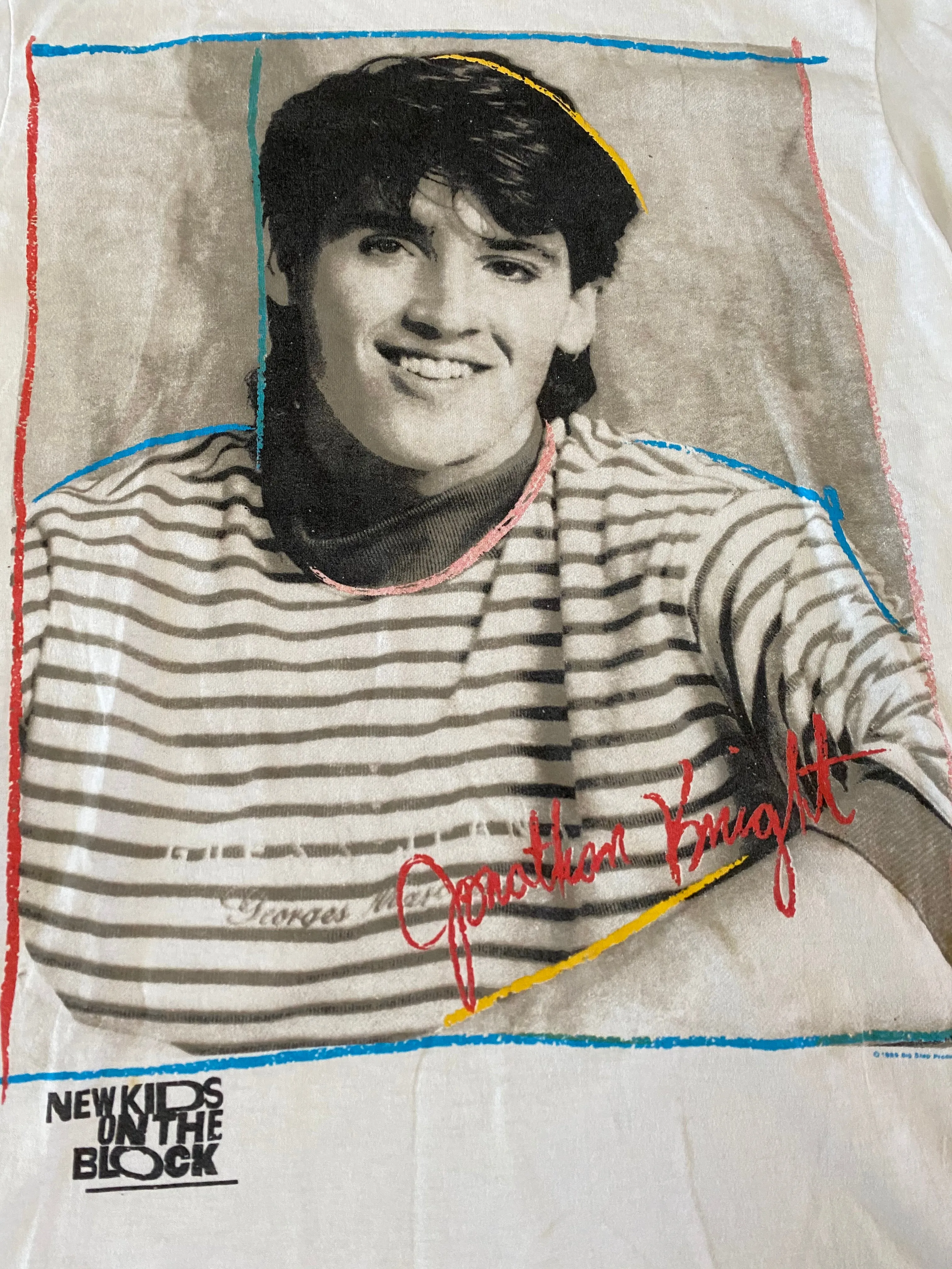 Jonathan Knight New Kids On The Block 1989 Vintage Distressed T-shirt