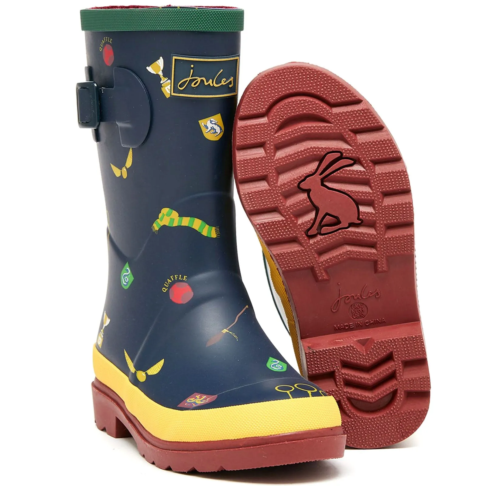 Joules Kids Spellbinding Wellies - Navy Quidditch