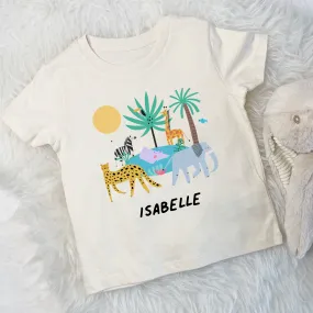 Jungle Animals Personalised Kids T Shirt