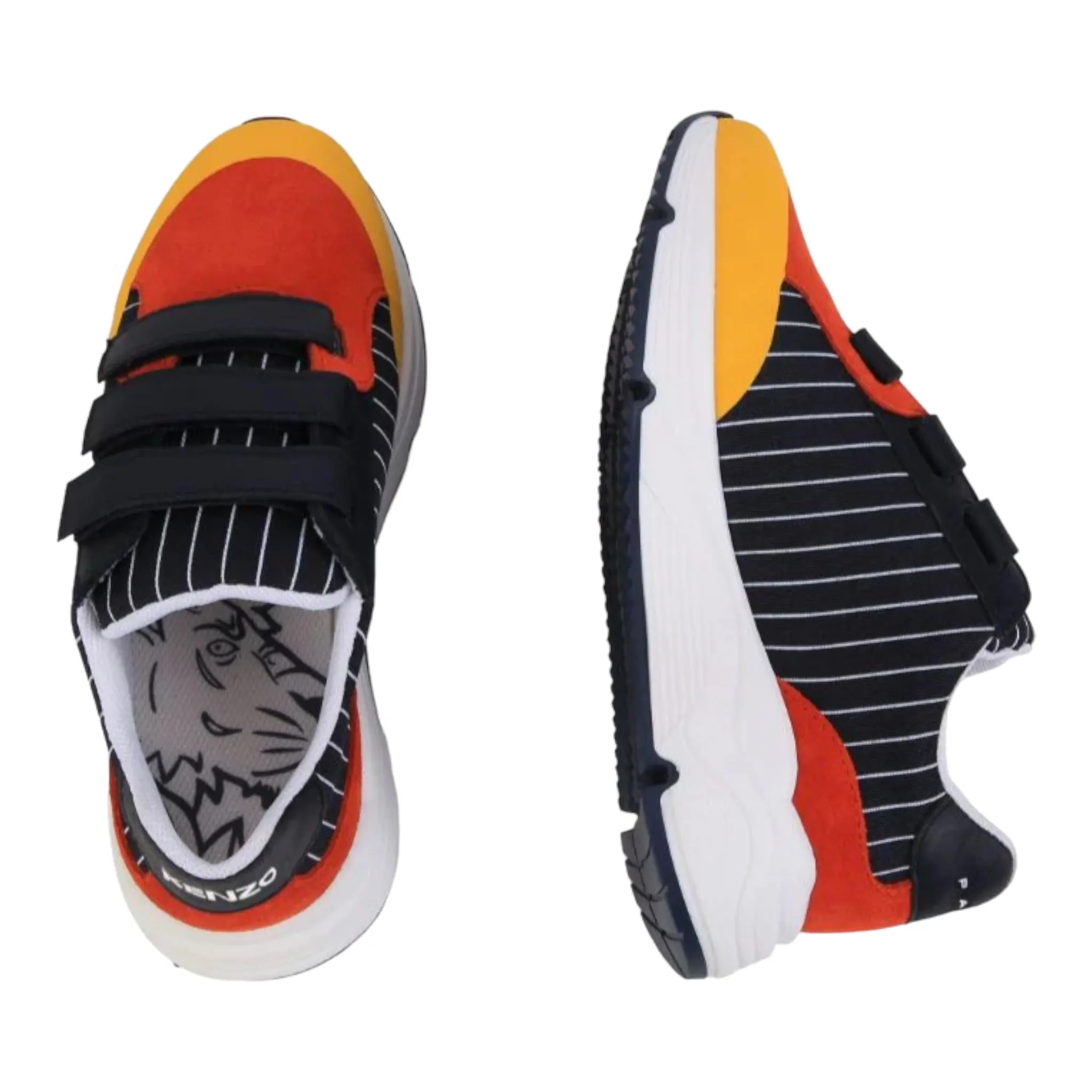 Kenzo Kids Colorblock Velcro Strap Sneakers