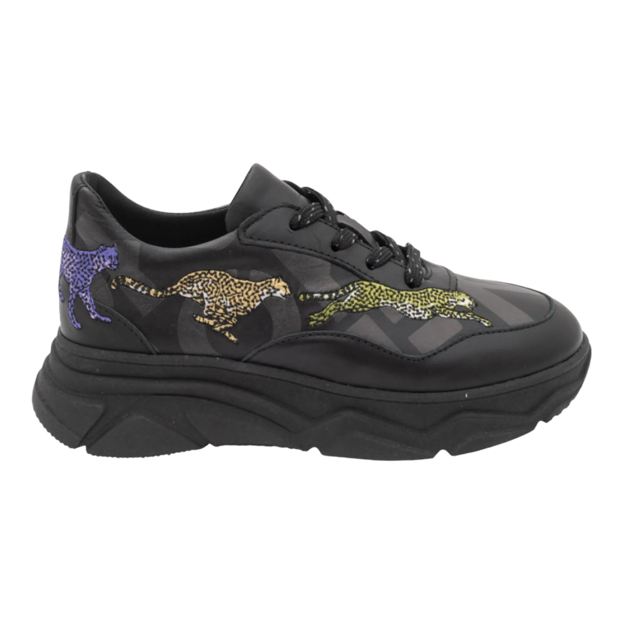 Kenzo Kids Embroidered Animal Logo Sneakers