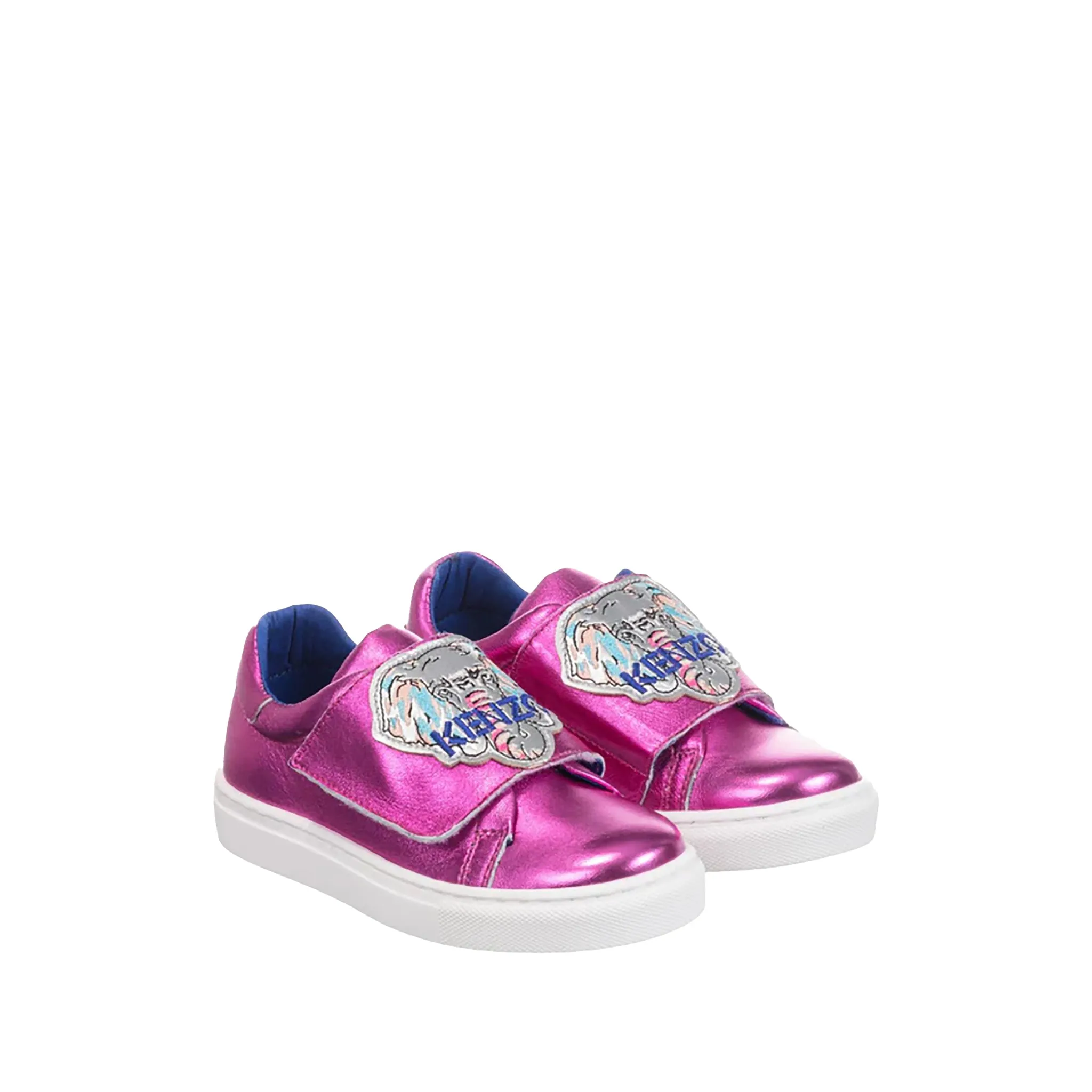 Kenzo Kids Metallic Leather Sneakers