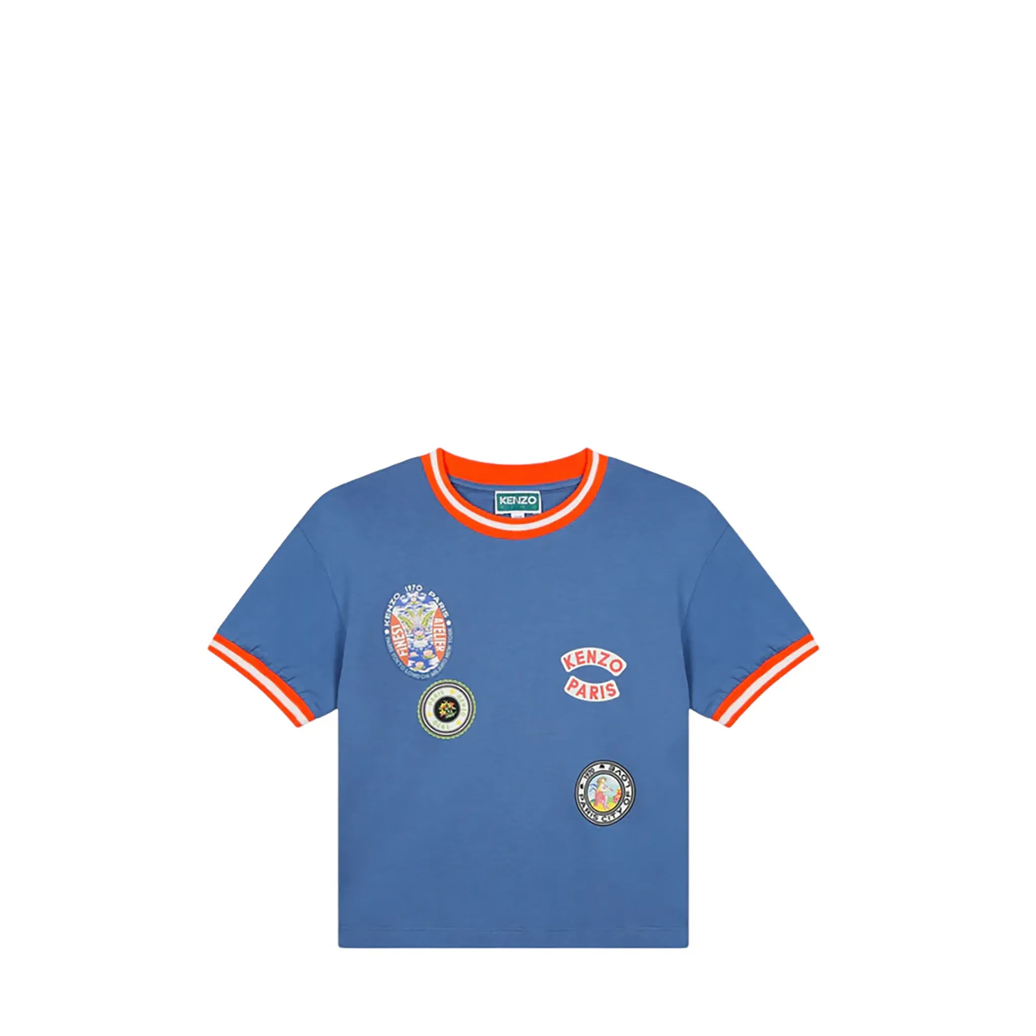 Kenzo Kids Multi-Logo Patch Ringer T-Shirt