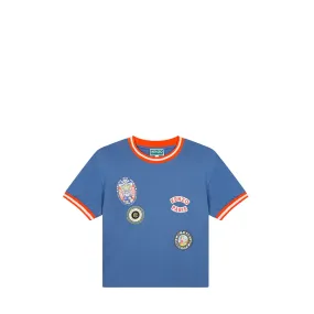 Kenzo Kids Multi-Logo Patch Ringer T-Shirt