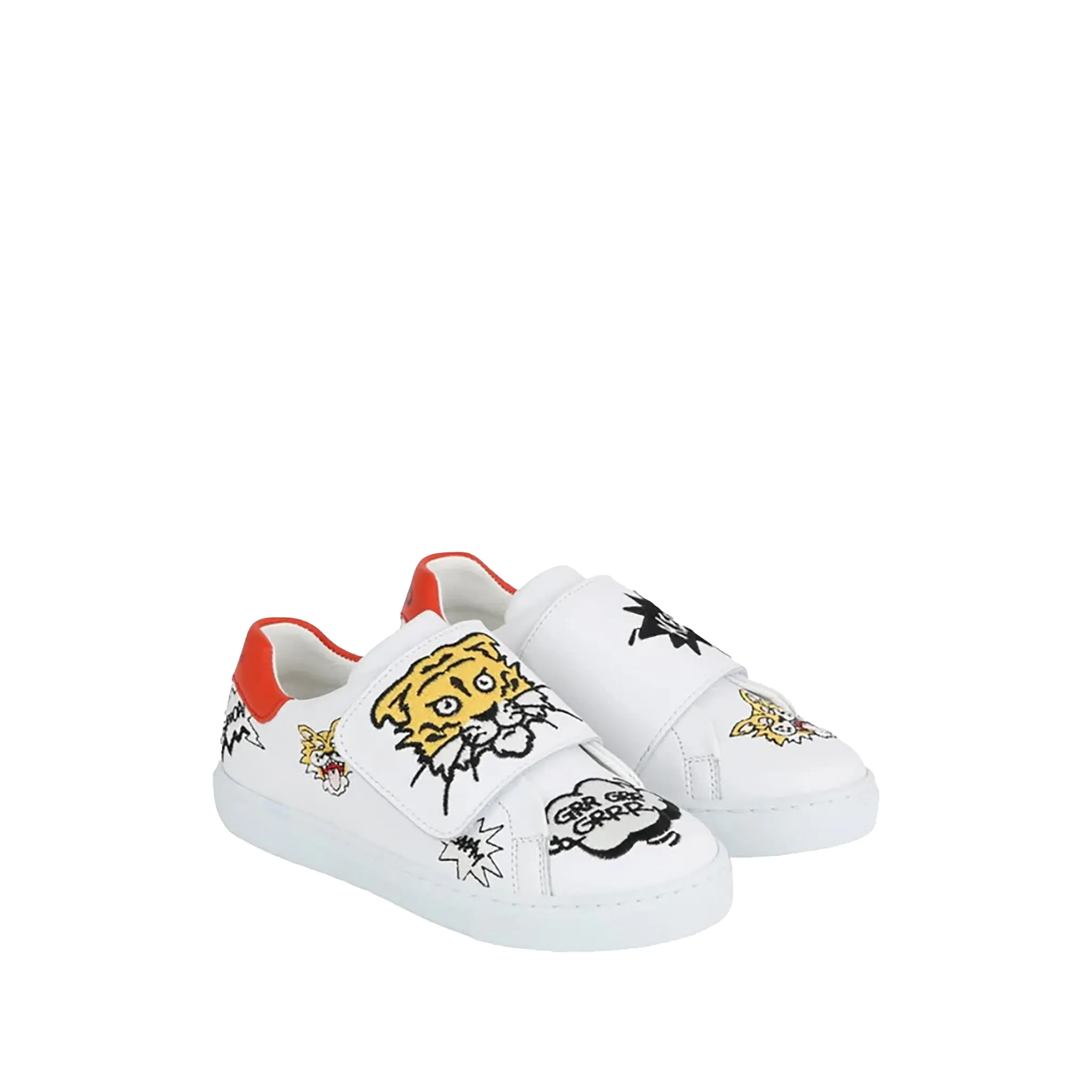 Kenzo Kids Multi-Logo Velcro Strap Sneakers