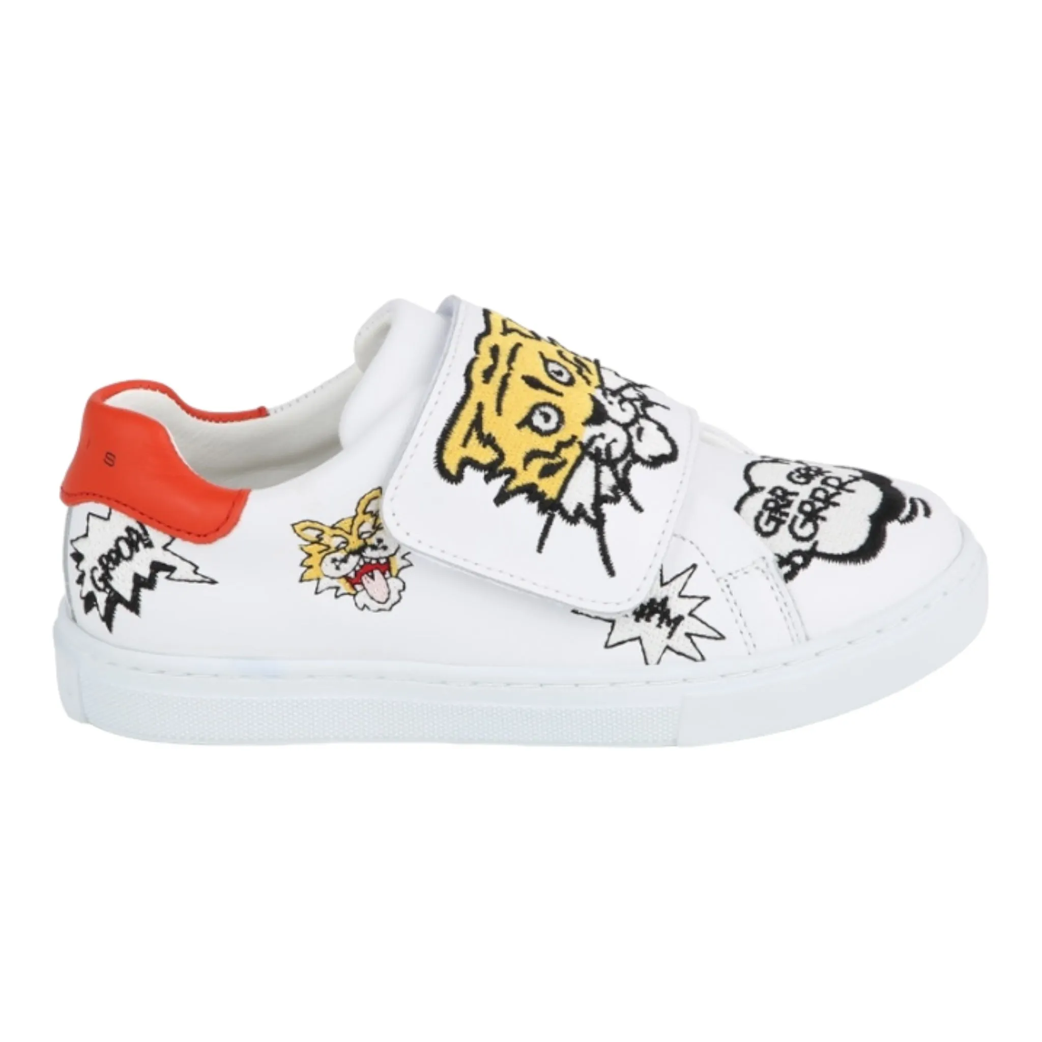 Kenzo Kids Multi-Logo Velcro Strap Sneakers