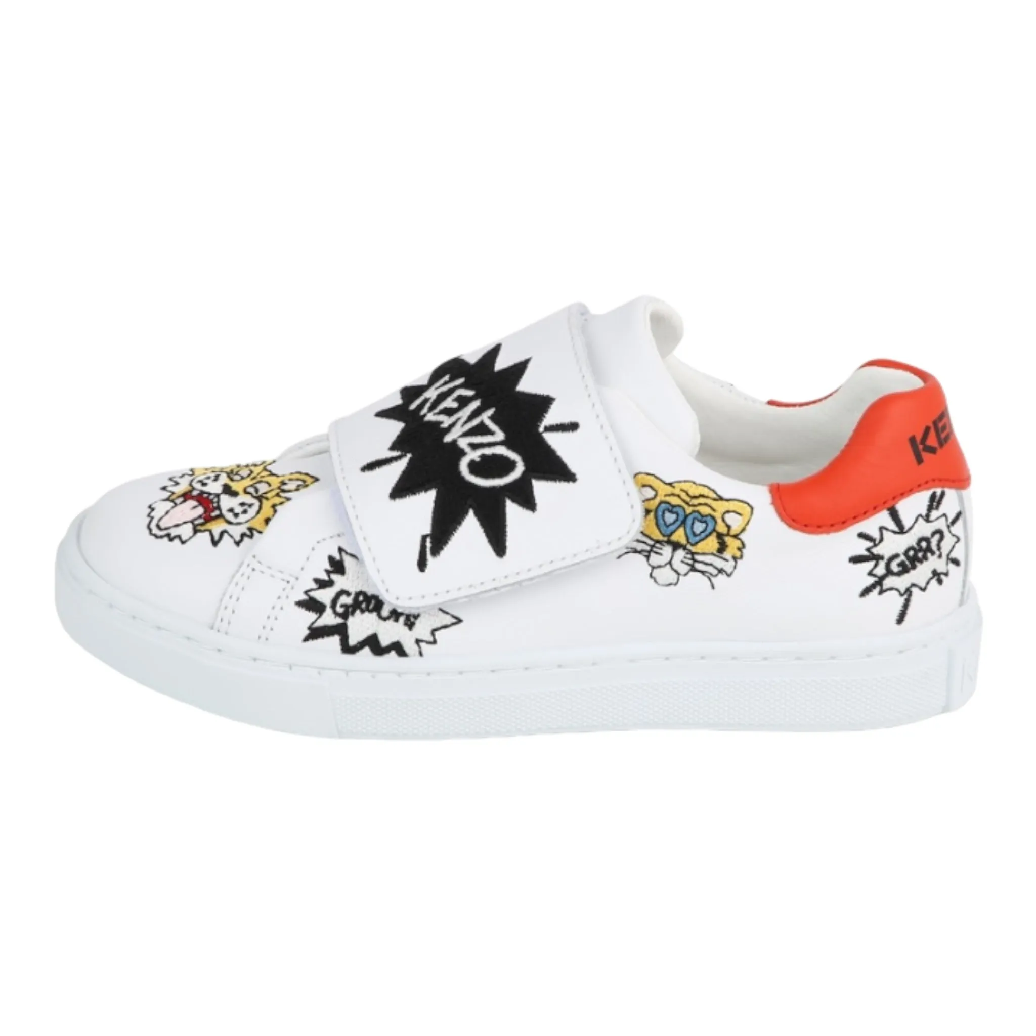 Kenzo Kids Multi-Logo Velcro Strap Sneakers