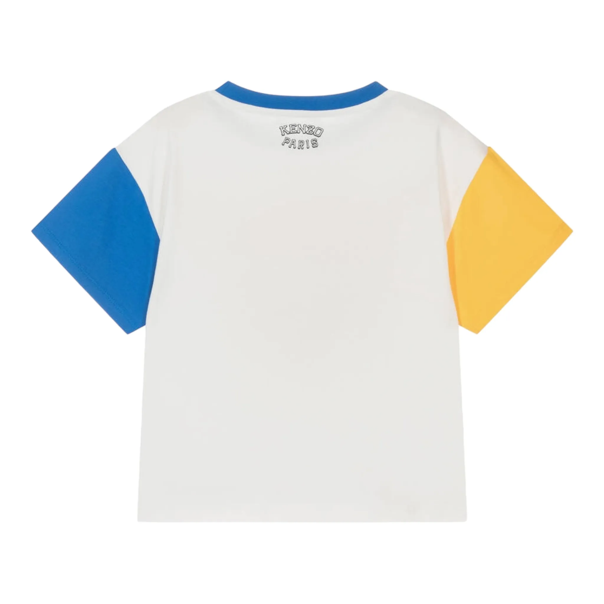 Kenzo Kids Varsity Tiger Colorblock Short Sleeve T-Shirt