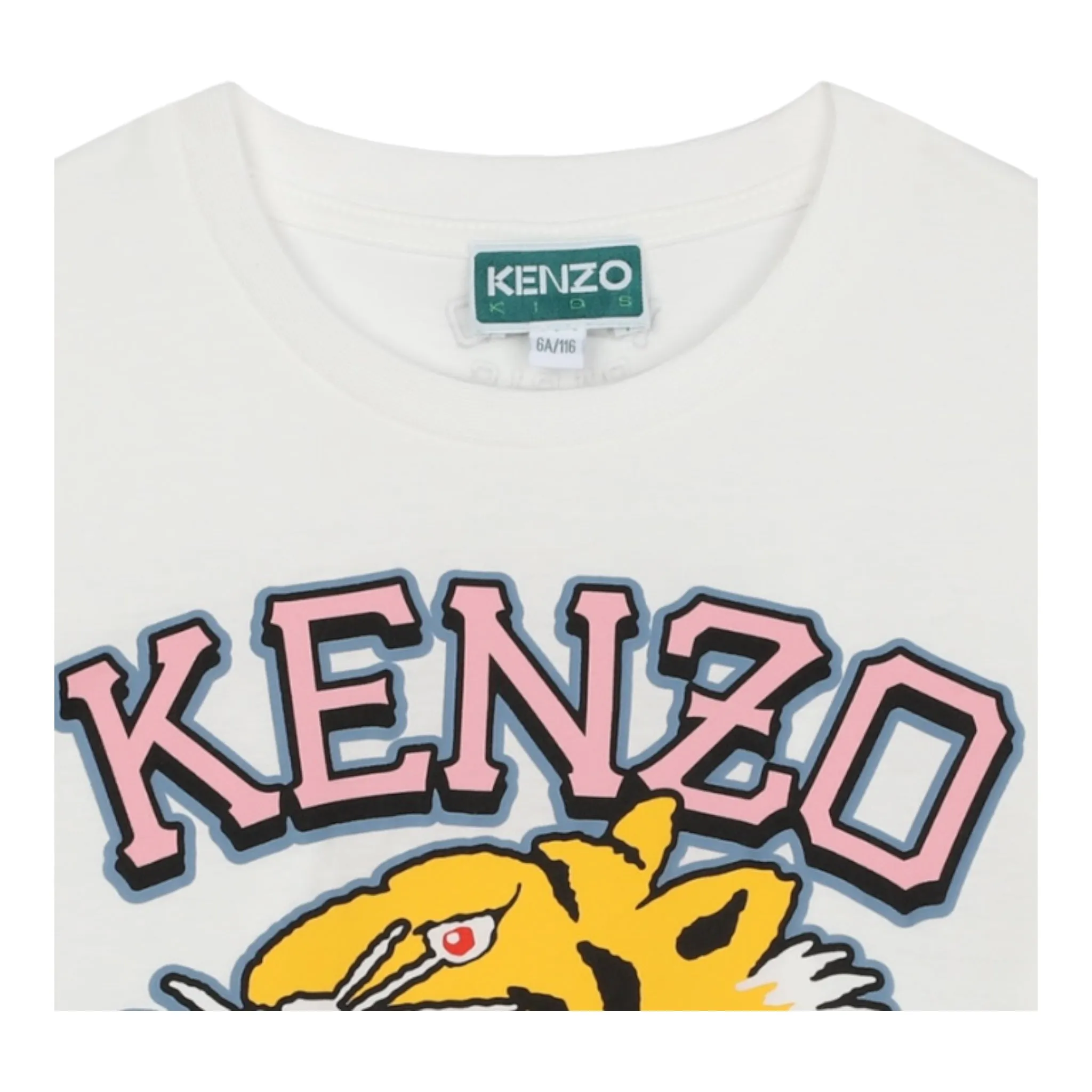 Kenzo Kids Varsity Tiger Short Sleeve T-Shirt