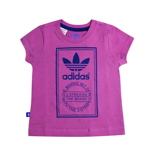 Purple Adidas Fun Trefoil T-Shirt for Kids