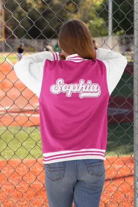 Kids and Adults Personalised Varsity Jacket Name Initial Date Established