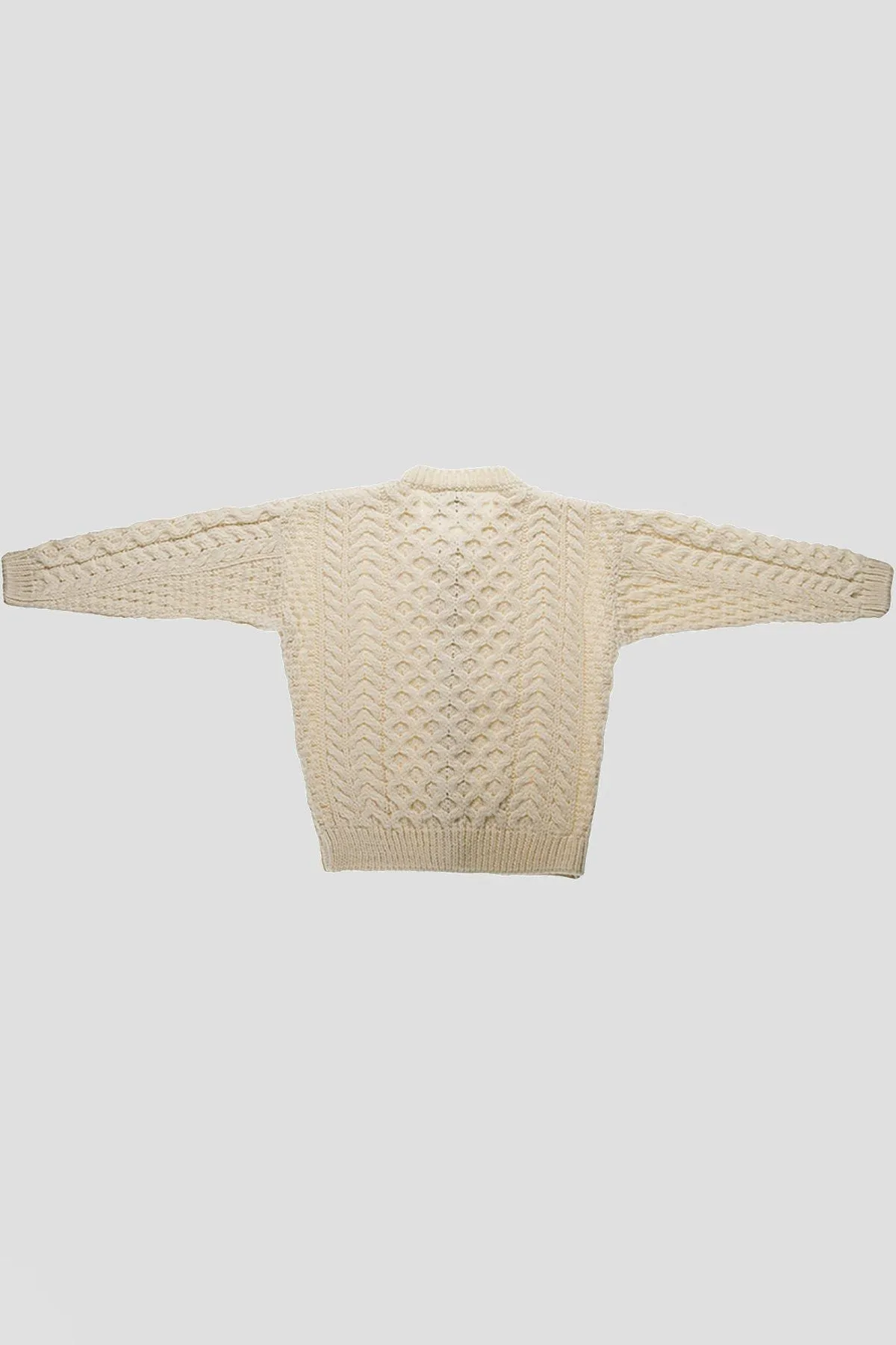 Kids Aran Cardigan in Cream