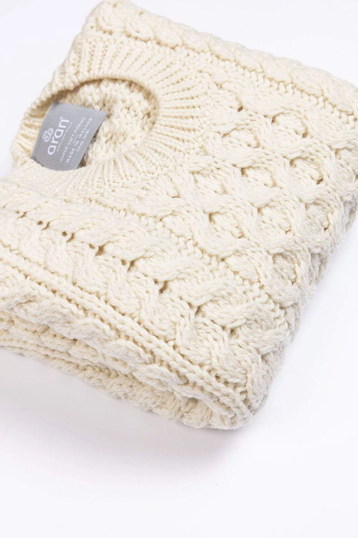 Kids Aran Jumper in Cream