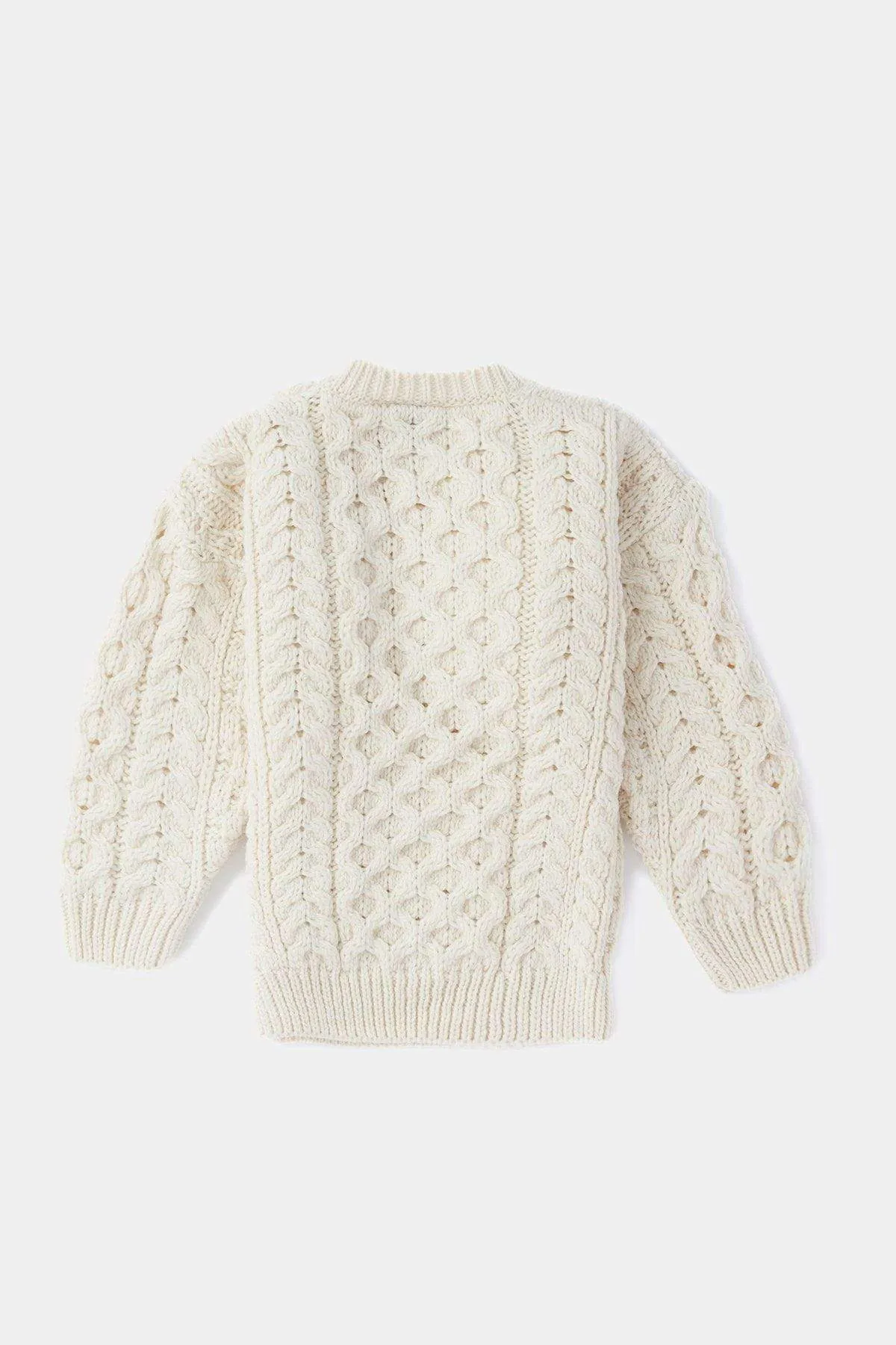 Kids Aran Jumper in Cream