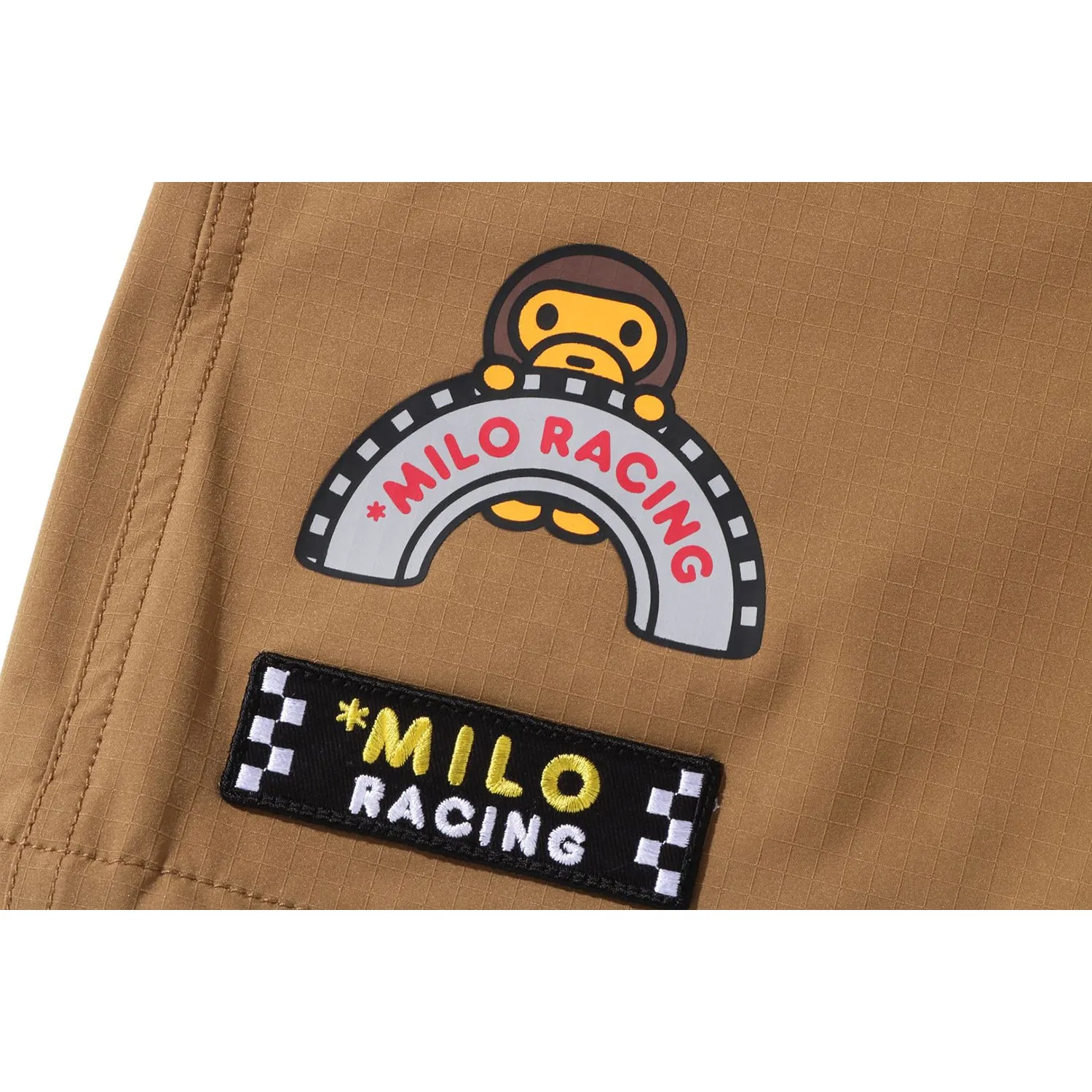 Kids Racing Shorts with Baby Milo Design