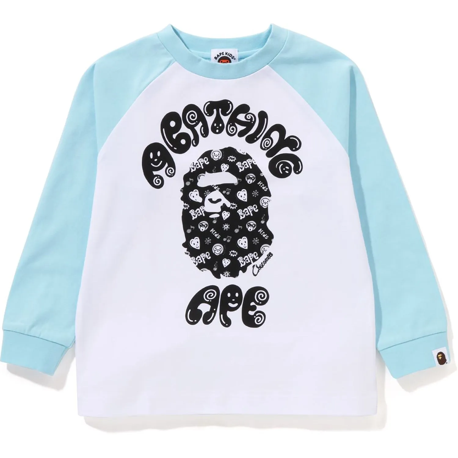 Kids Bape Chocomoo College Long Sleeve Tee,