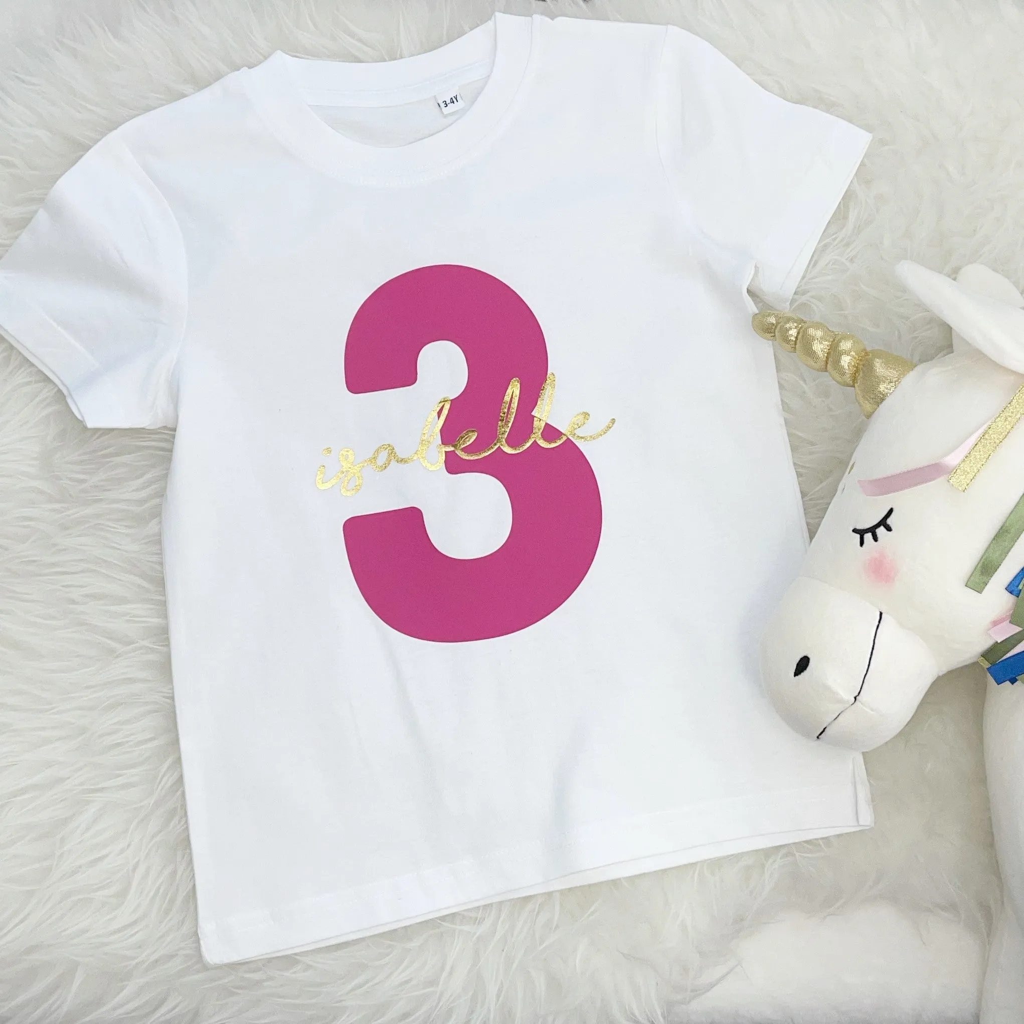 Kids Birthday T Shirt With Name And Age