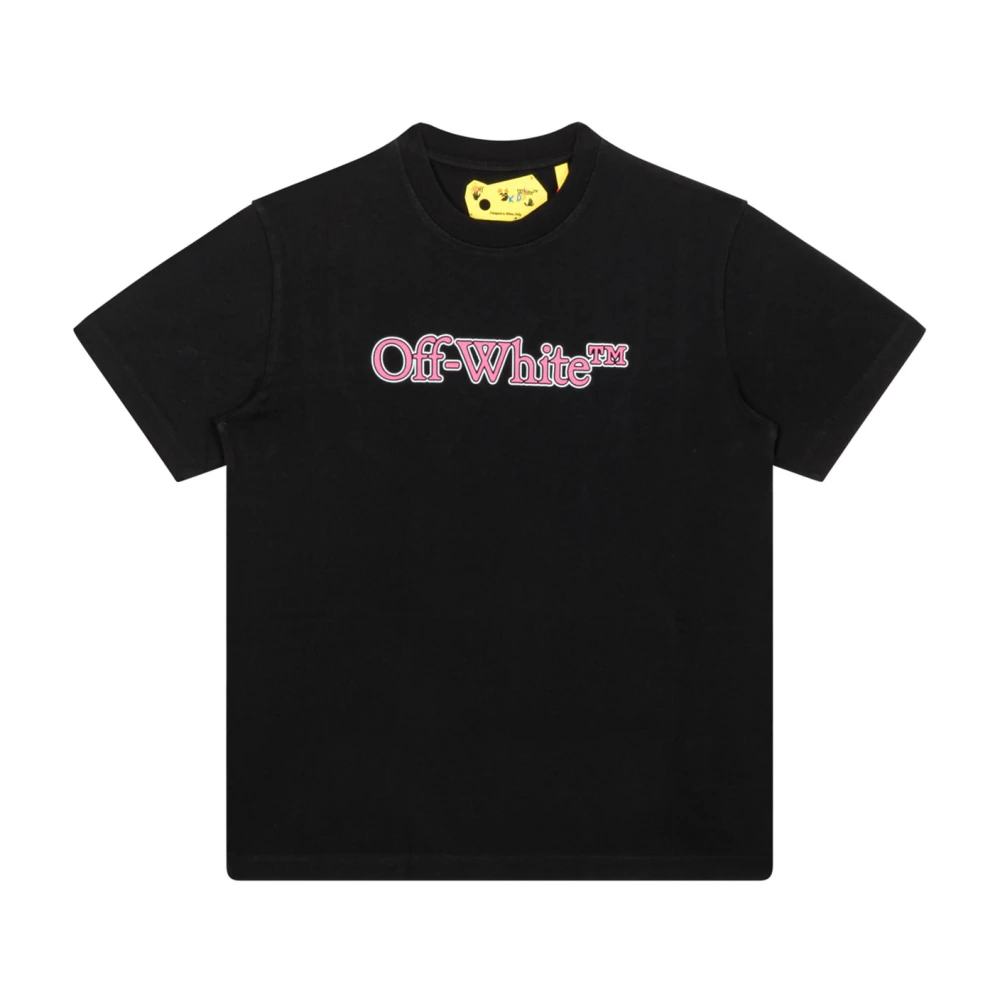 Kids Black Pink Logo Print T-Shirt