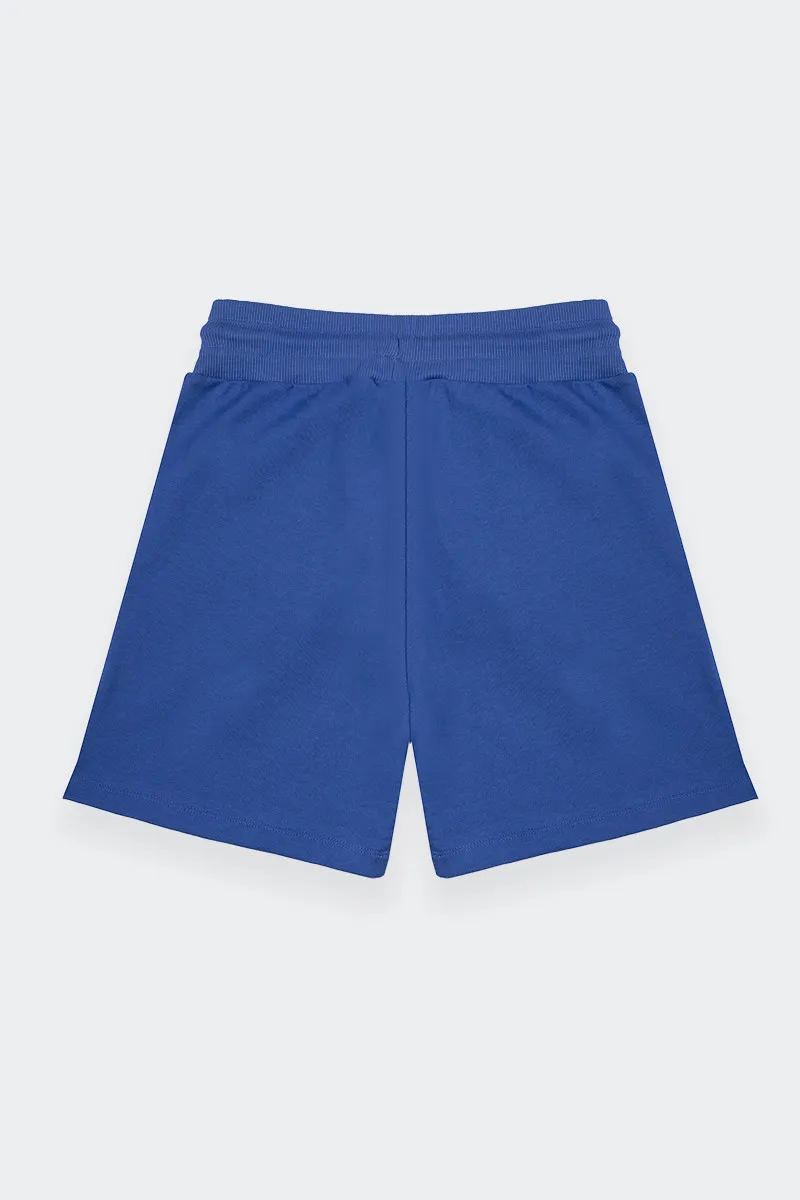 Kids Blue Fleece Shorts