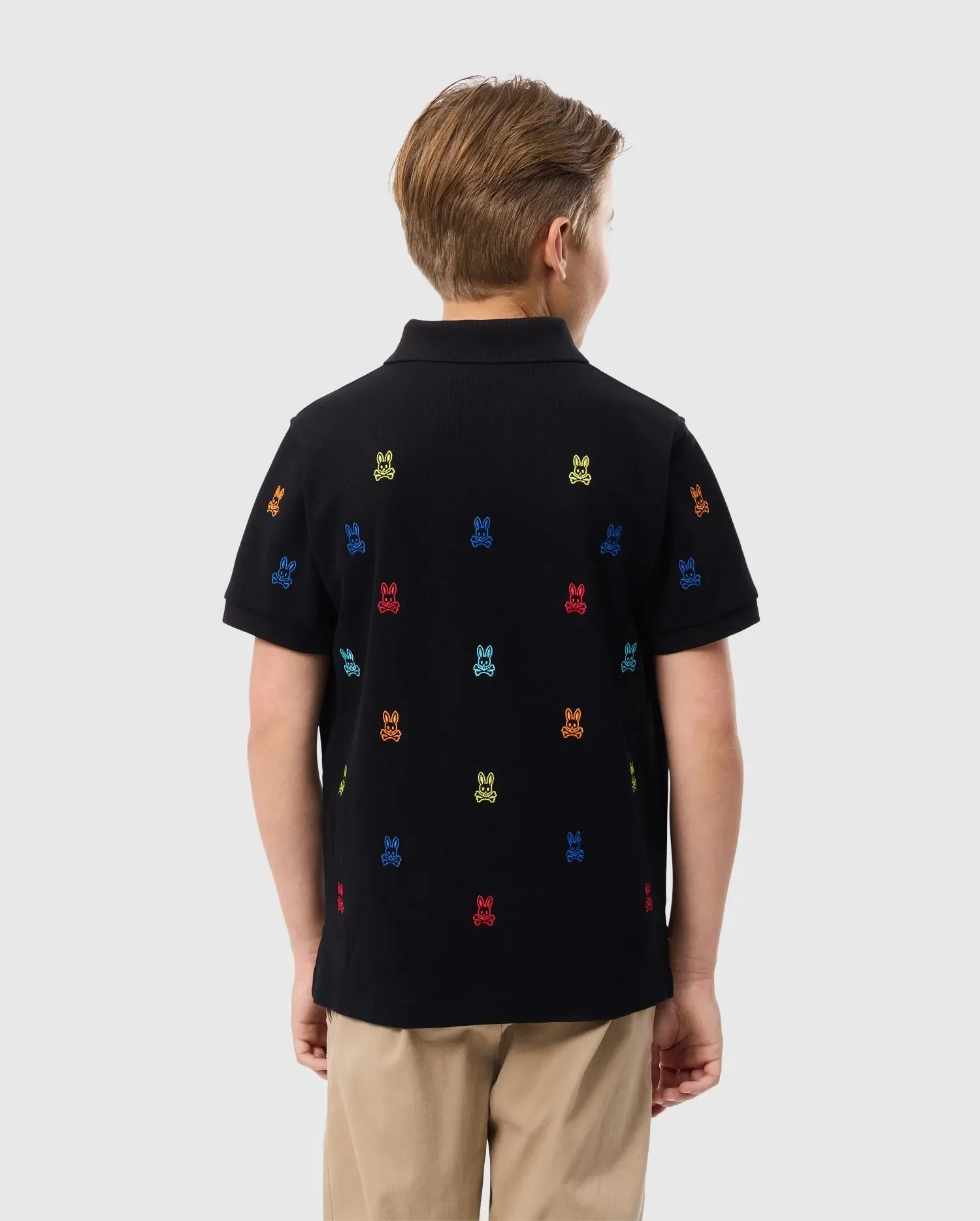 KIDS BONHAM ALL OVER BUNNY PIQUE POLO - B0K501C200