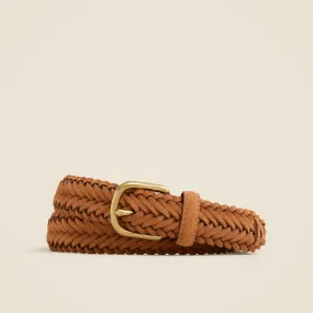 Kids' braided leather belt