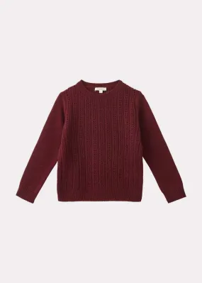 Kids Caramel RUBY JUMPER BURGUNDY