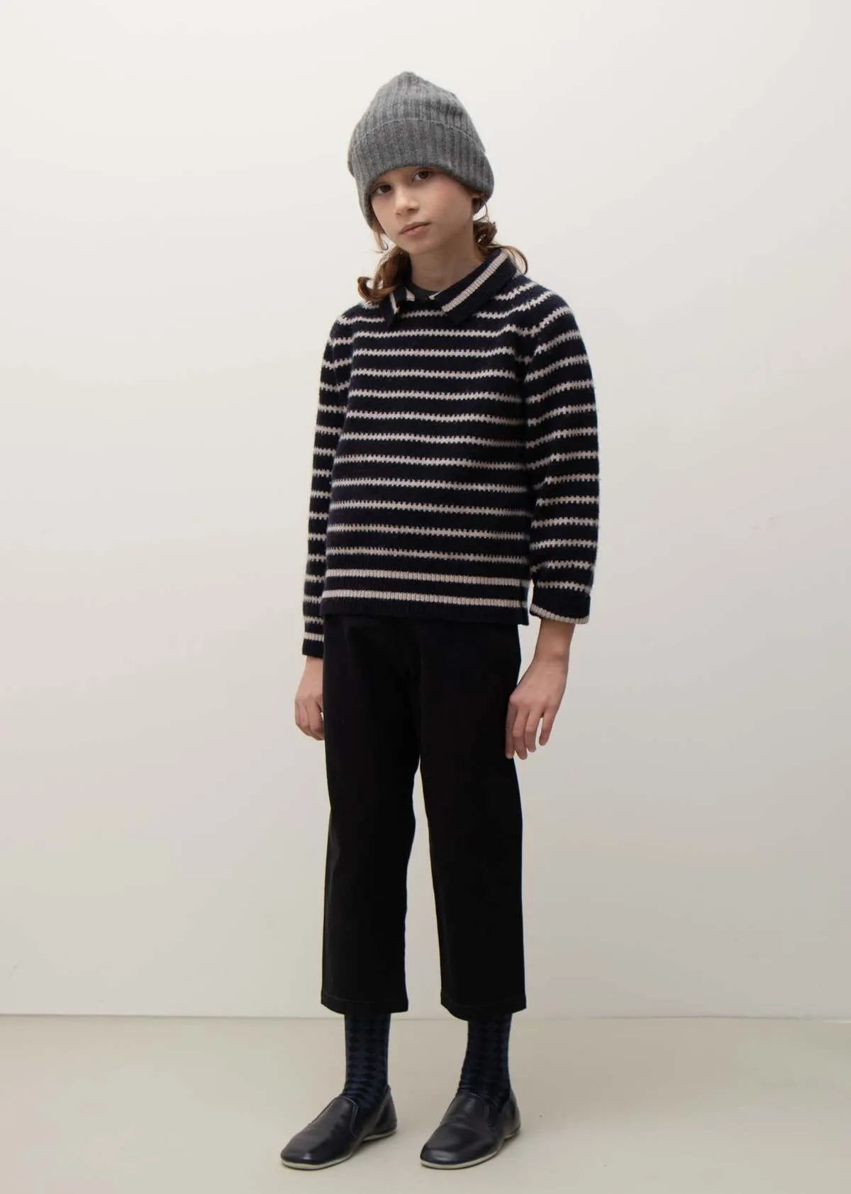 Children's Navy Caramel Jumper