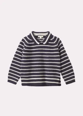 Children's Navy Caramel Jumper