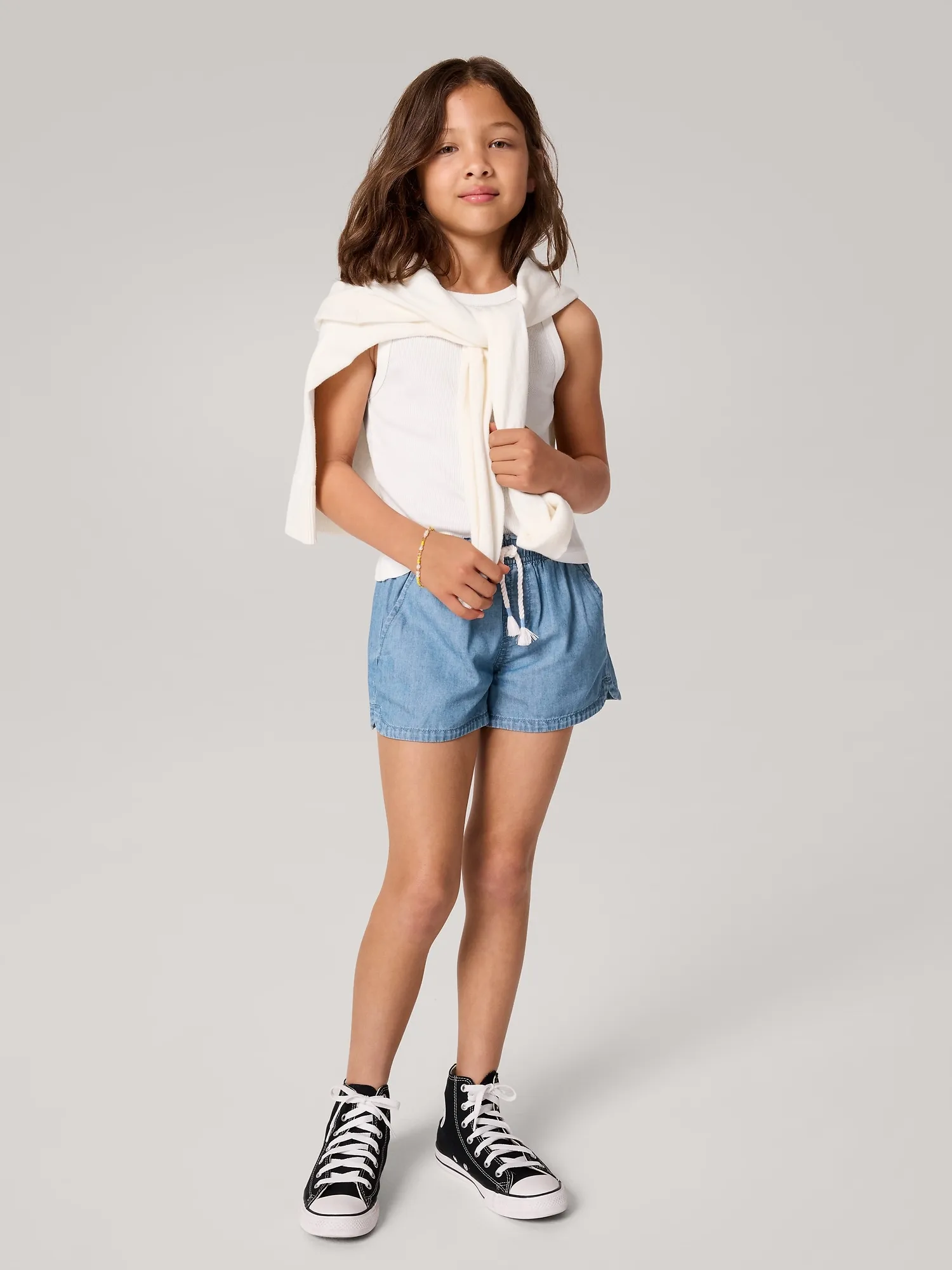 Kids Chambray Pull-On Shorts