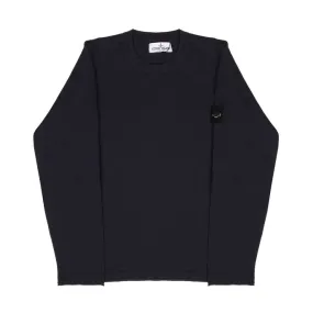 Cotton Crewneck Sweater in Navy Blue for Kids