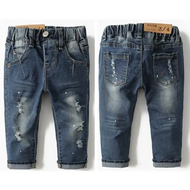 Kids Cotton Elastic Jeans