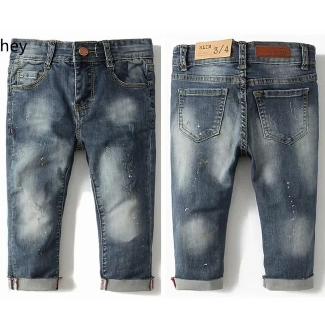 Kids Cotton Elastic Jeans