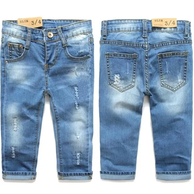 Kids Cotton Elastic Jeans