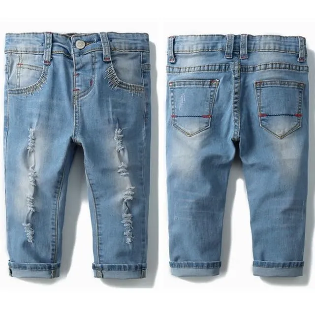 Kids Cotton Elastic Jeans