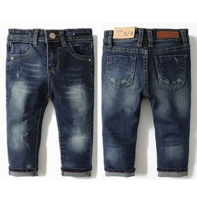 Kids Cotton Elastic Jeans