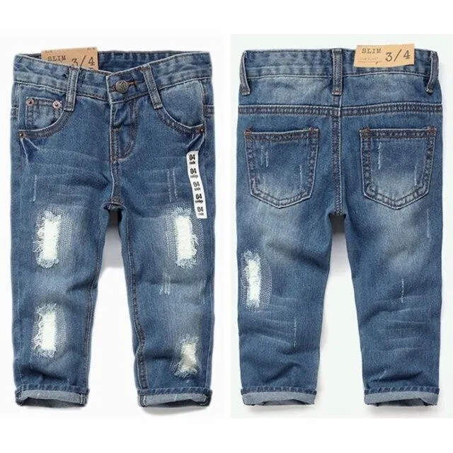 Kids Cotton Elastic Jeans