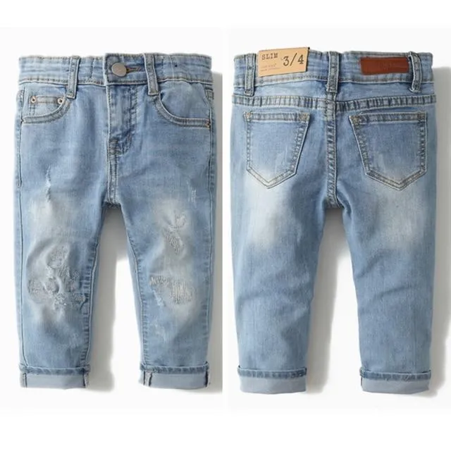 Kids Cotton Elastic Jeans