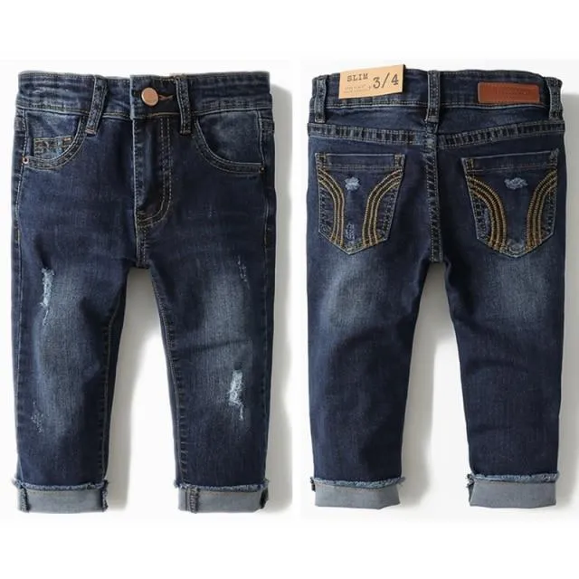 Kids Cotton Elastic Jeans