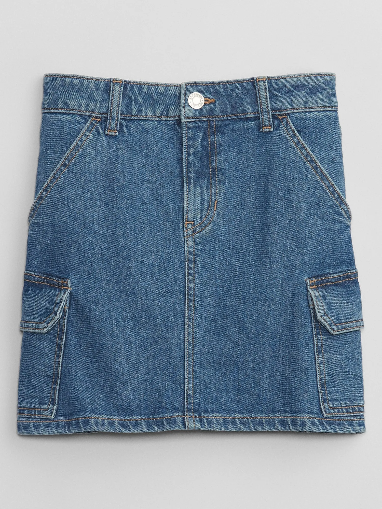 Kids Denim Cargo Skirt