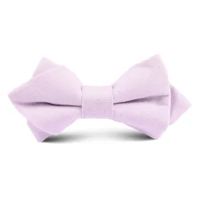 Purple Lavender Slub Linen Diamond Bow Tie